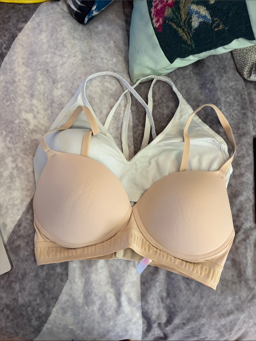 Nude & White padded bras
